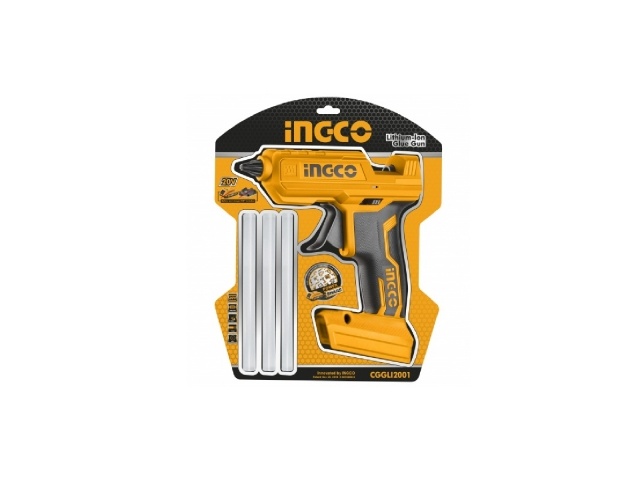 Pistola Silicona Caliente Inalambrica Ingco + 3 Barras Silicona