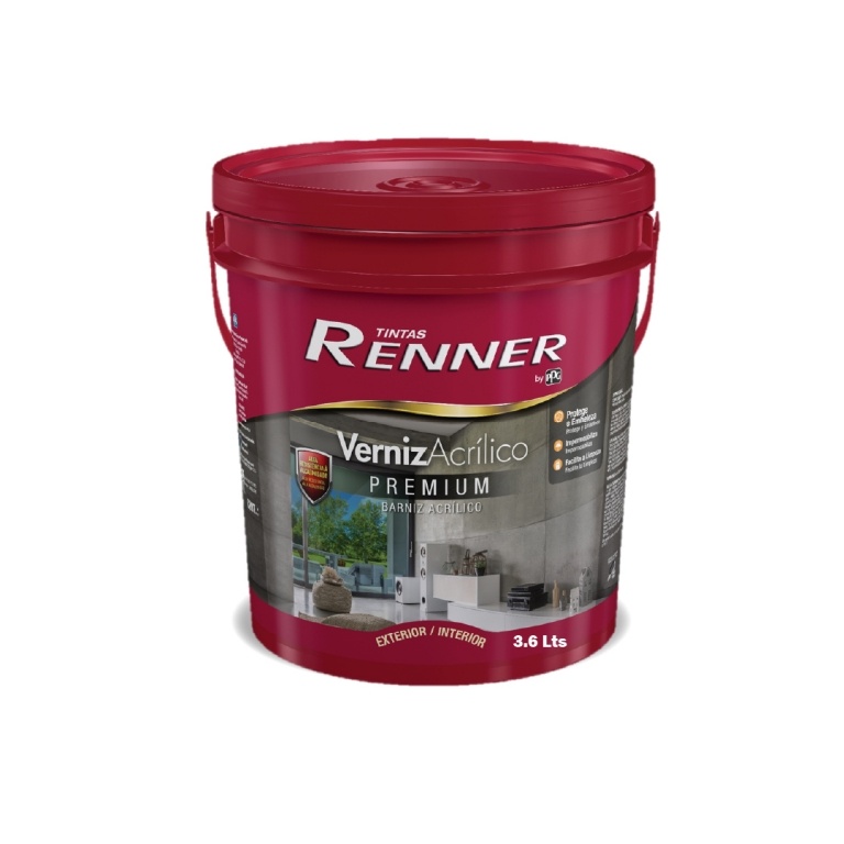 Barniz Acrlico Impermeabilizante Protector Int Ext - 3,6 lt Renner 