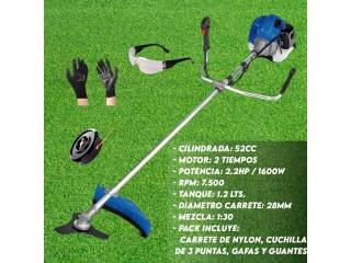 infografia foto de la desmalezadora dt tools con los regalos y bordeadora con 1,2 litros de 