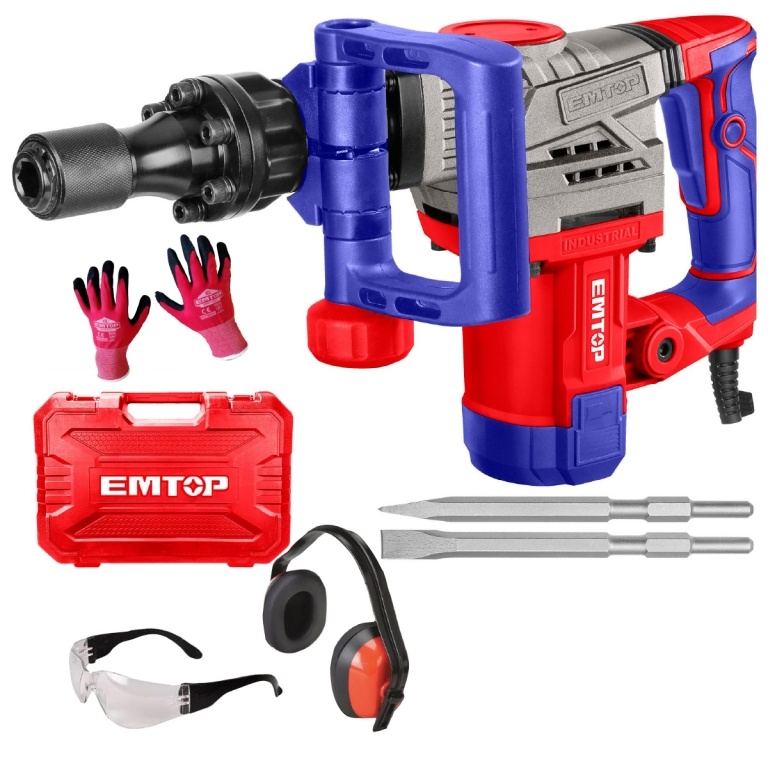 Martillo Demoledor Rotomartillo 1300w 20j Enc Sds Hex Emtop