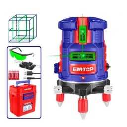 Nivel Laser Emtop Autonivelante Luz Verde Presicion Alcance 30mt