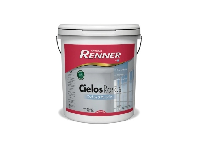 Pintura Latex Cielo Raso Renner Techos y Paredes - 18 Lt